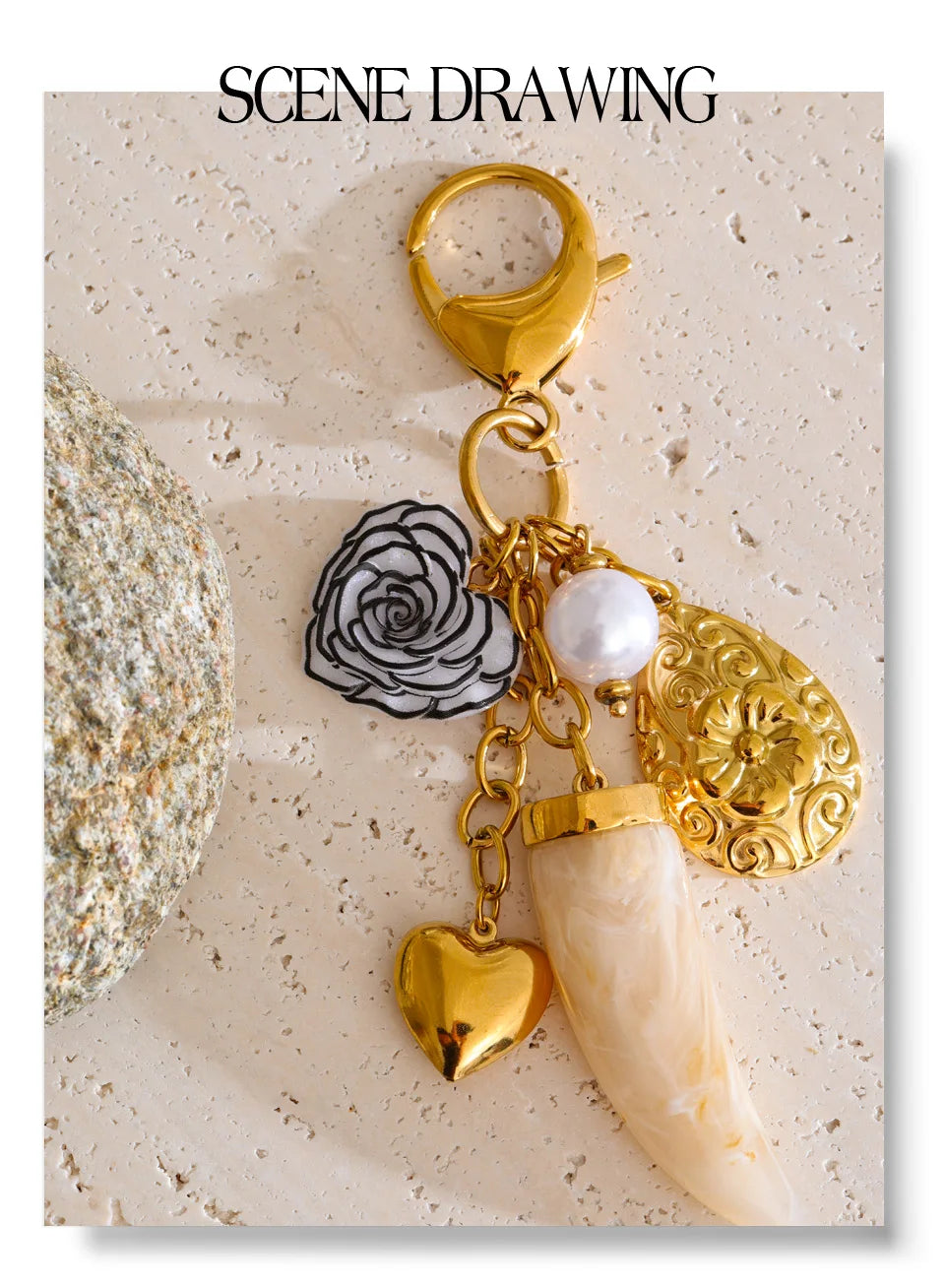 Blossom Heart Keychain