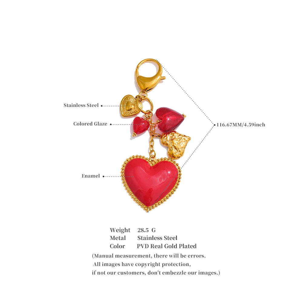 Luna Heart Keychain